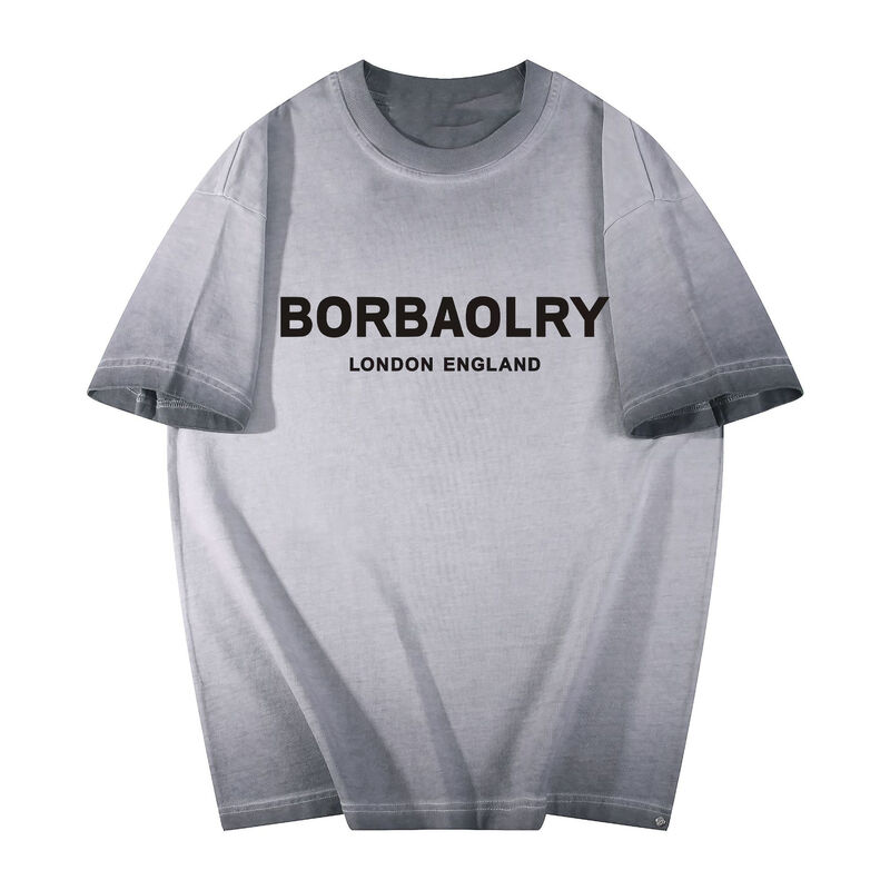 Hot Custom T-shirt Pria Cuci untuk Melakukan Gaya Lama Ukuran Besar Kaos Logo Khusus Pencetakan Kaos Fashion Casual lengan pendek