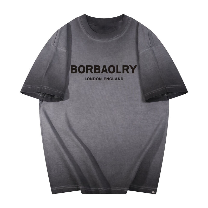 Hot Custom T-shirt Pria Cuci untuk Melakukan Gaya Lama Ukuran Besar Kaos Logo Khusus Pencetakan Kaos Fashion Casual lengan pendek