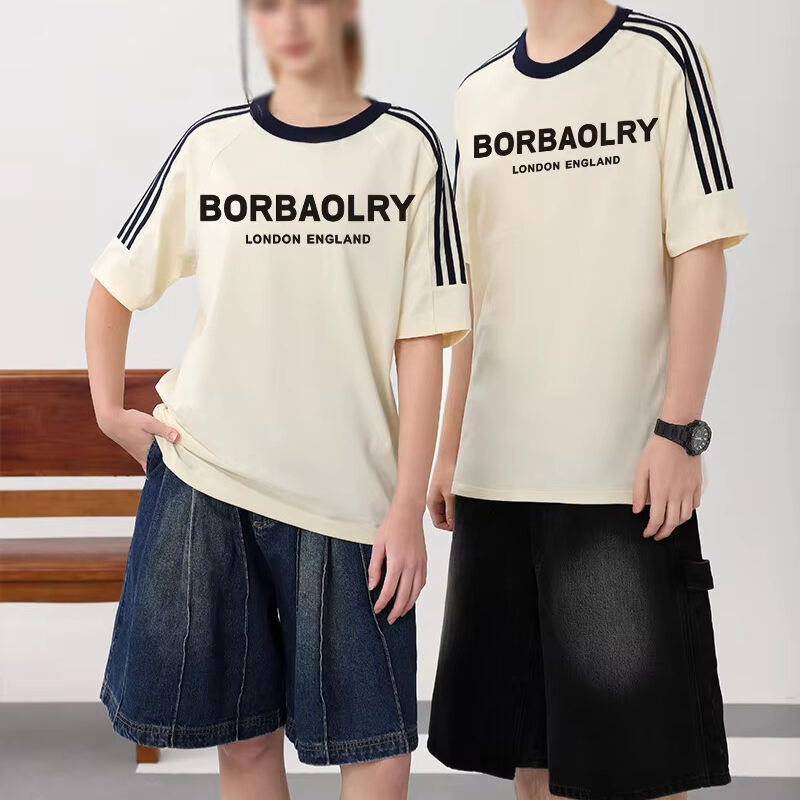 Kaos Logo Cetak Kustom Gaya Kasual dengan Cetak Digital dalam MOQ Rendah Pesanan Mendesak untuk Pria/wanita/anak