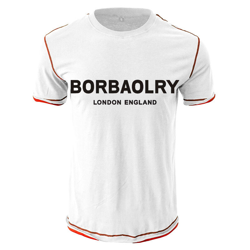 Logo yang disesuaikan pada T-shirt Gym Kompresi Kebugaran Pengeringan Cepat Otot Bernafas Pria Pakaian Olahraga Lengan Atletik T-shirt ketat