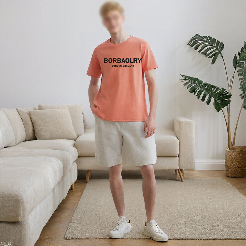 T-shirt cetak khusus Kualitas tinggi grosir T-shirt khusus untuk pria 220gsm T-shirt kosong polos Kaos pria kapas