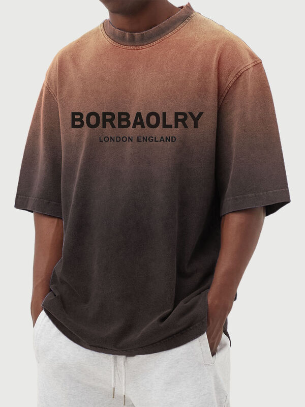 Kaos T-shirt Lengan Pendek Pria Cuci Gradasi Personal