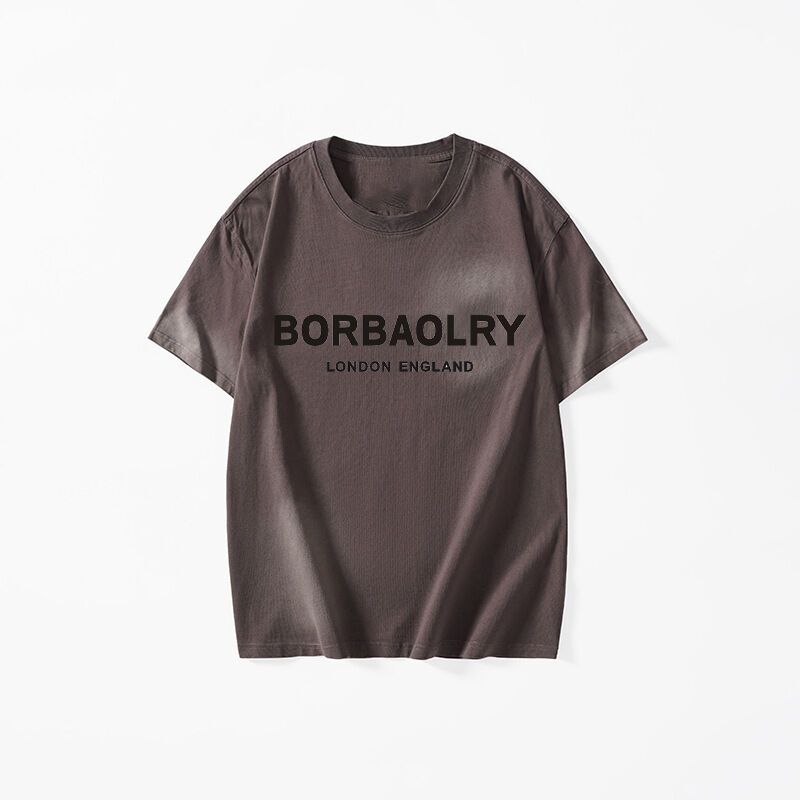 Grosir Ukuran Besar Unisex Baju T-Shirt 280 Gsm Vintage Acid Wash Custom Dtg Print Heavyweight Streetwear untuk Pria T-Shirt