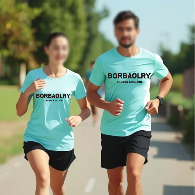 Jual Panas Pribadi Blain Round Neck T-Shirt Pengeringan Fit T Ditcetak T-Shirt Dengan Logo Sesuai