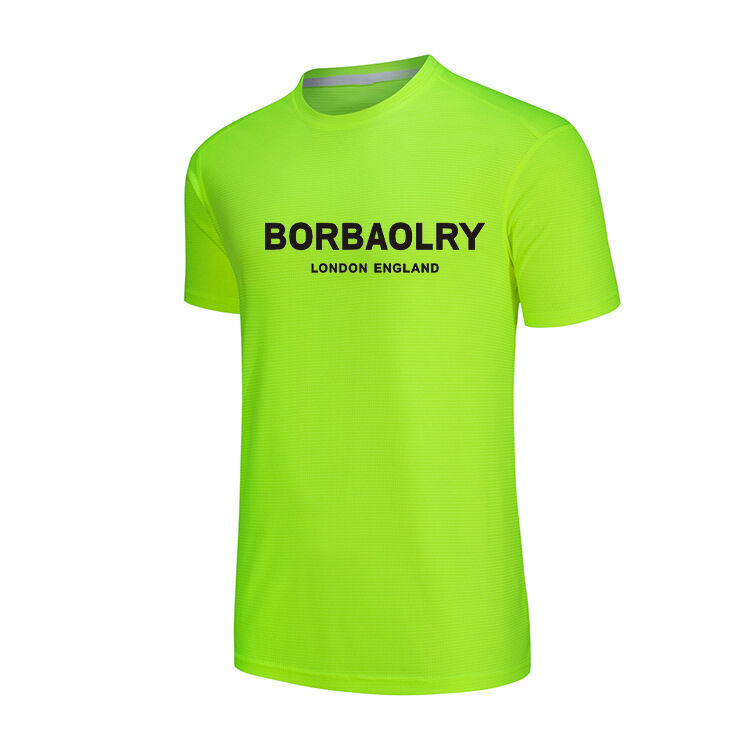 Jual Panas Pribadi Blain Round Neck T-Shirt Pengeringan Fit T Ditcetak T-Shirt Dengan Logo Sesuai