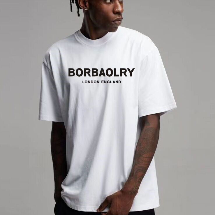 220 Gsm Baju T-Shirt Kualitas Tinggi Drop Bahu T-Shirt Oversized Grosir Custom Tshirts untuk Pria