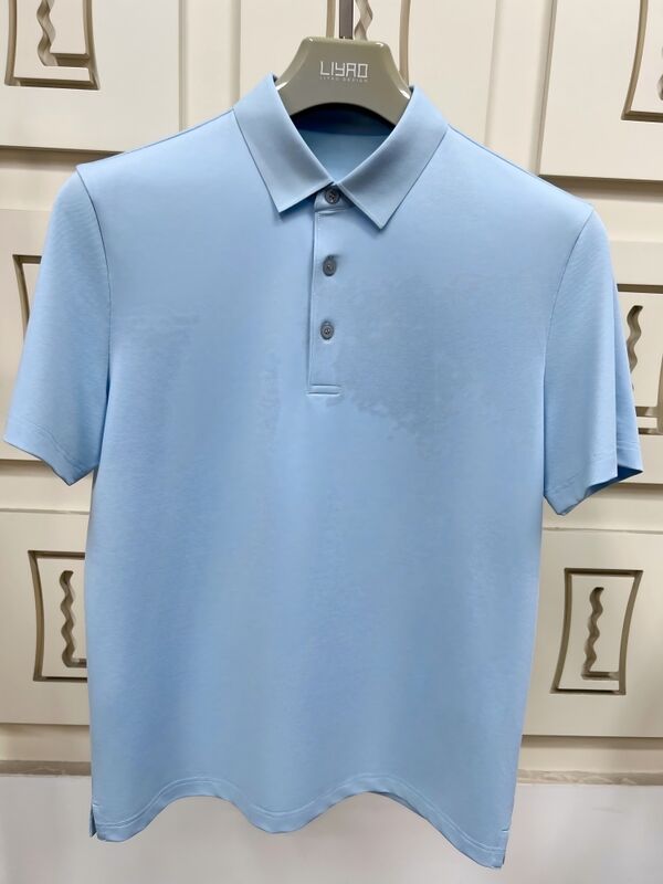 Kemeja Polo Pria Premium | Desain Minimalis, Kain Lembut Sentuhan Lengan Pendek untuk Semua Musim Produsen Kaos Pria OEM/ODM