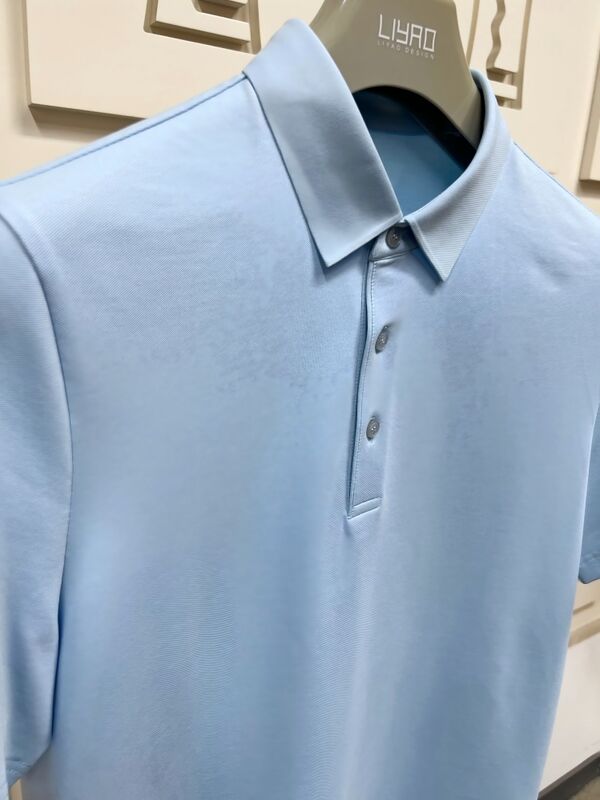 Kemeja Polo Pria Premium | Desain Minimalis, Kain Lembut Sentuhan Lengan Pendek untuk Semua Musim Produsen Kaos Pria OEM/ODM