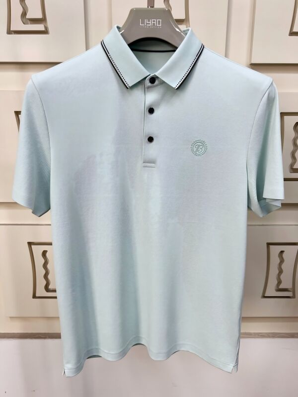 Kemeja Polo Pria Mewah | Desain Minimalis dengan Kerah Kontras, Kemeja Pria Kualitas Tinggi, Kemeja Profesional Pabrik