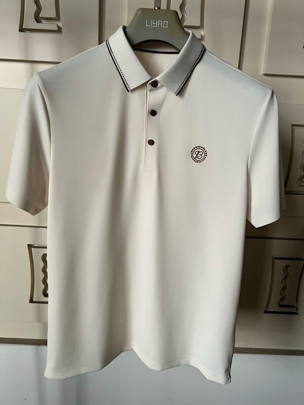 Kemeja Polo Pria Mewah | Desain Minimalis dengan Kerah Kontras, Kemeja Pria Kualitas Tinggi, Kemeja Profesional Pabrik