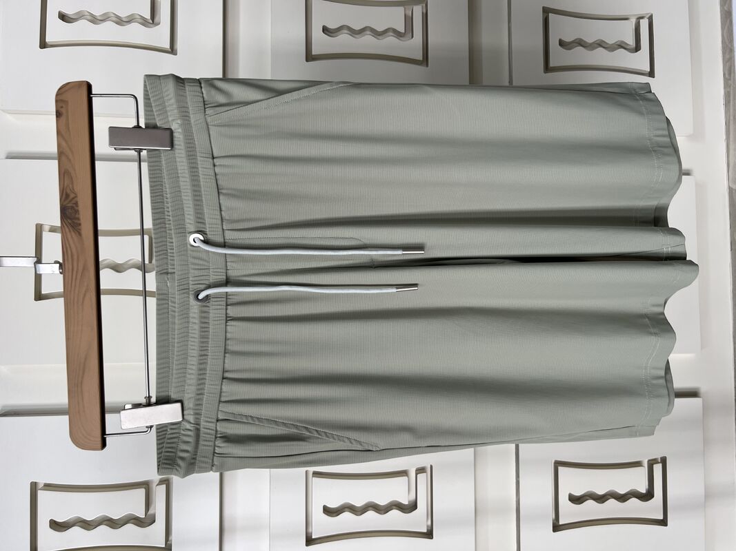 Sesuaikan Set Olahraga Pria Olive Green - Pendek - lengan T - Kaos & Celana, Kaos Kain Bernafas untuk Pria