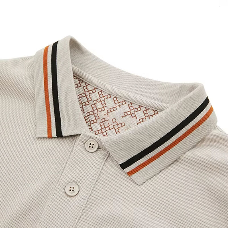 Custom Logo Ukuran Kain Cepat kering Bergaris Pendek lengan pendek Polo T-shirt Desain terbaru untuk pria dicetak