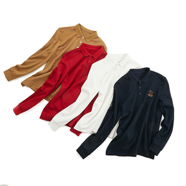 Elastisitas Tinggi Ramah Kulit Fashion polos Baju lengan panjang Pakaian Kaos Kaos Pria Kaos Polo Kualitas Tinggi