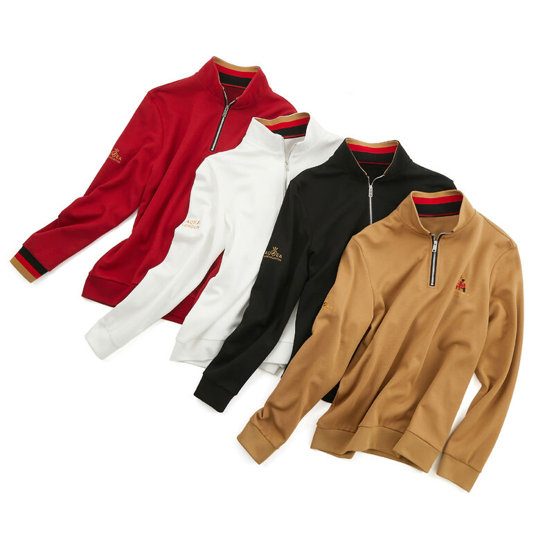 Pengerjaan yang sangat baik Soft Fashion Stand Collar Essentials Bordir Pakaian kapas Hoodie Produsen Custom Zipper Long Sleeve Sweat