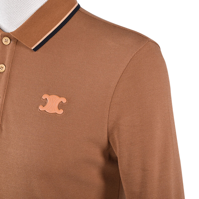 Hot Selling Desain Anti-Pilling Warna Biasa Kaos Polo Lengan Panjang Baru Kontras Kerah Desain Logo Khusus