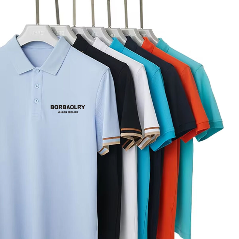 170-210g Customized Golf Polo Shirts Kualitas Tinggi T-Shirt Polo lengan pendek untuk Pria
