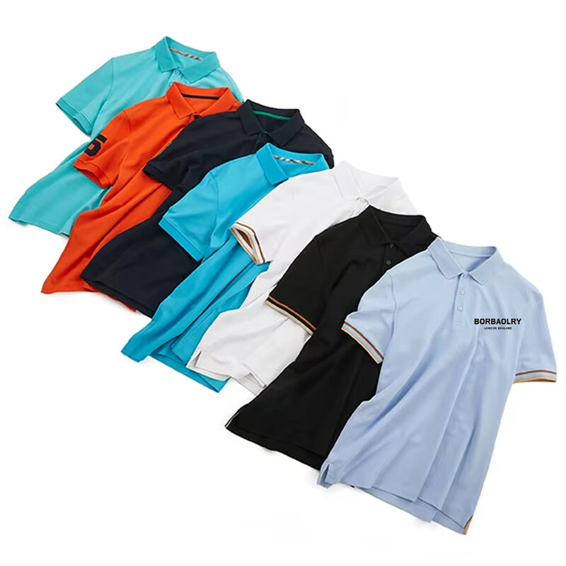 170-210g Customized Golf Polo Shirts Kualitas Tinggi T-Shirt Polo lengan pendek untuk Pria