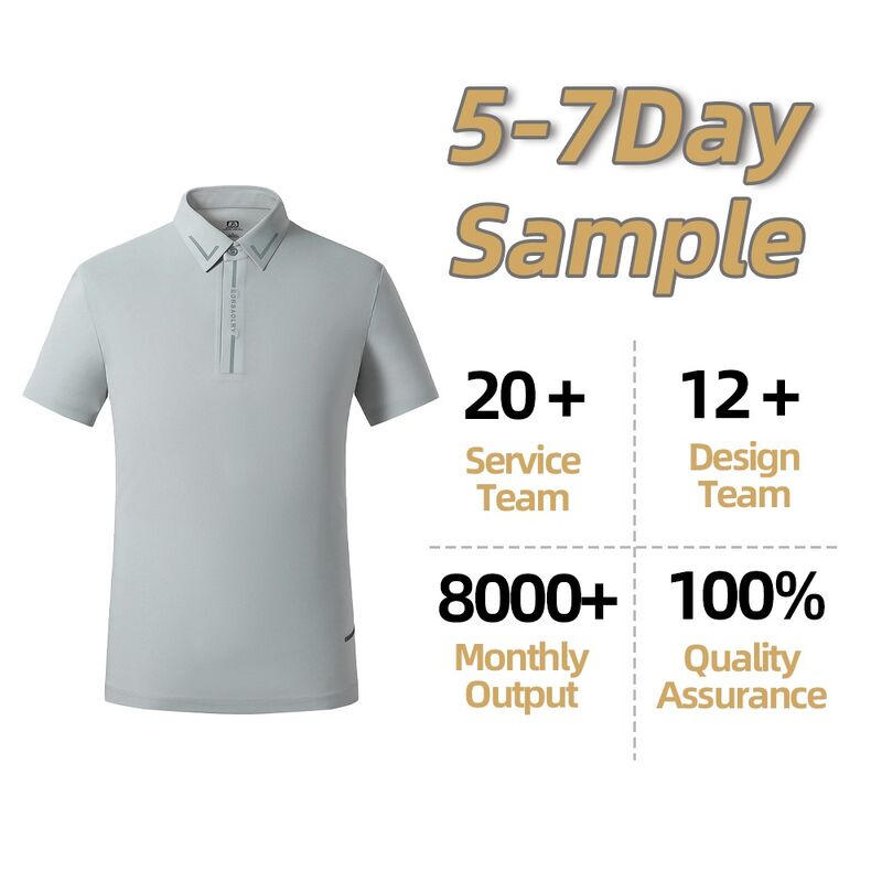Desain Logo Kustom Kualitas Tinggi Tahan Lama dan Cepat Kering Kaos Polo Putih Hitam untuk Pria