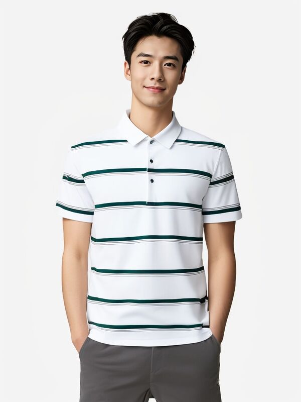 Kemeja Polo Oversized Garis Cepat Kirim Tren Mode Baru Kemeja Polo Kustom