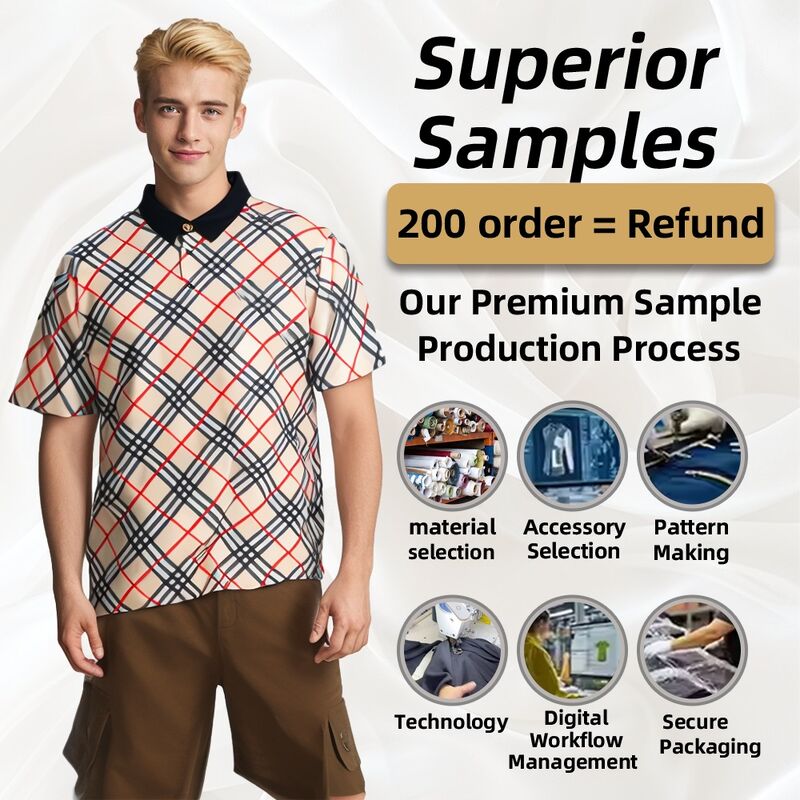 Pakaian Pria T Shirt untuk Pria Katun T-shirt lengan pendek Musim Panas Polo Shirt untuk Pria