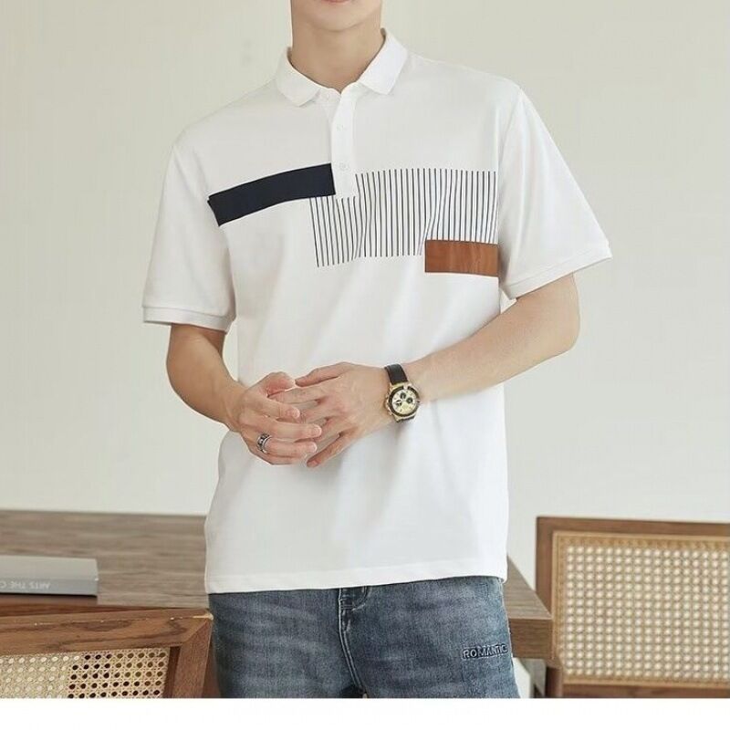 Custom Logo Golf lengan pendek untuk Polo Shirt Bernafas cepat kering dibuat katun Solid Pola untuk Golf musim panas kering