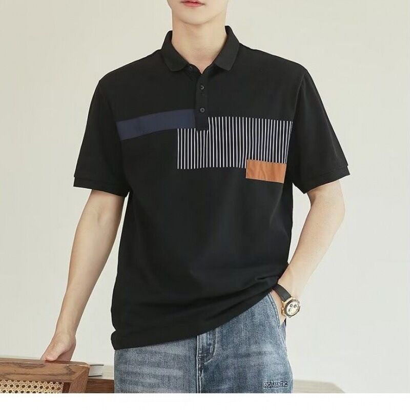 Custom Logo Golf lengan pendek untuk Polo Shirt Bernafas cepat kering dibuat katun Solid Pola untuk Golf musim panas kering