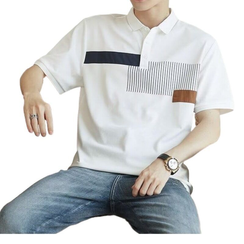 Custom Logo Golf lengan pendek untuk Polo Shirt Bernafas cepat kering dibuat katun Solid Pola untuk Golf musim panas kering