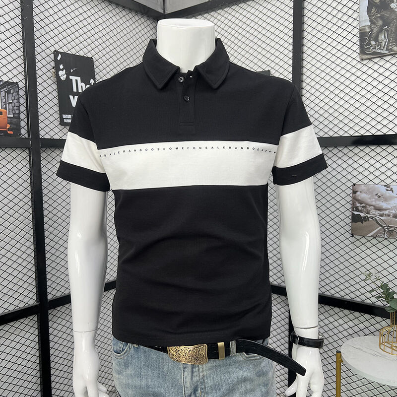 Kaos lapel lengan pendek pria yang cocok untuk olahraga di luar ruangan seperti golf dan tenis Kaos polo fashion