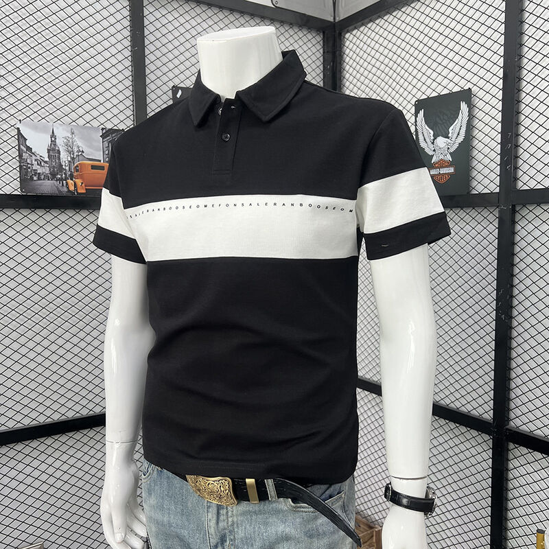 Kaos lapel lengan pendek pria yang cocok untuk olahraga di luar ruangan seperti golf dan tenis Kaos polo fashion