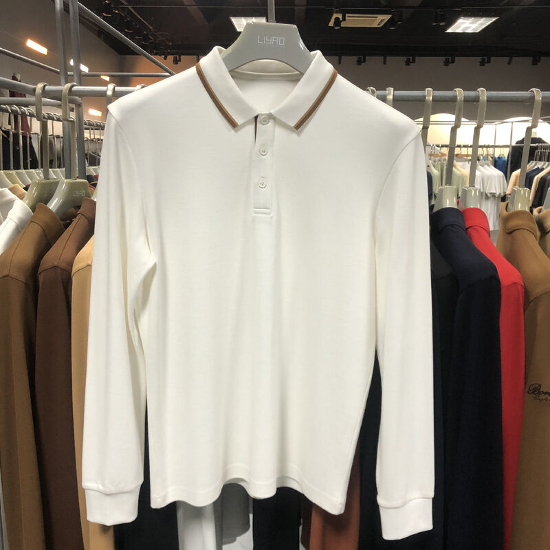 Kaos Polo lengan panjang Logo khusus Kaos Polo Katun Pria Dry Fit Golf Kaos Polo lengan panjang